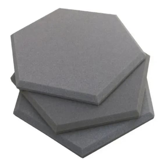 Placa de isolamento acústico para paredes abafadora de som 10un Hexagonal 30x2cm Colmeia