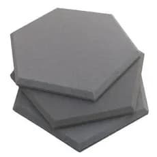 Placa de isolamento acústico para paredes abafadora de som 10un Hexagonal 30x2cm Colmeia