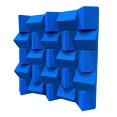 1un Espuma Acústica Alpha Azul Oceano p/ Absorção de Som Tratamento Estúdio Podcast Armazem