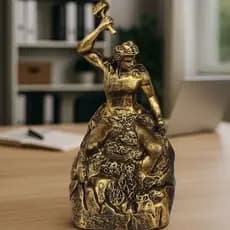 Escultura Self Made Dourada – Símbolo de Força, Superação e Determinação para Decoração de Luxo