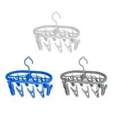 Varal Oval Com 10 Prendedores Coloridos Secagem Prática Resistente Compacto Fácil Pendurar