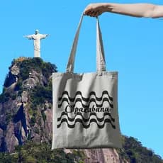 Ecobag Copacabana Rio de Janeiro Feminina grande Reforçada Algodão 30x40 feira Bolsa praia REC store