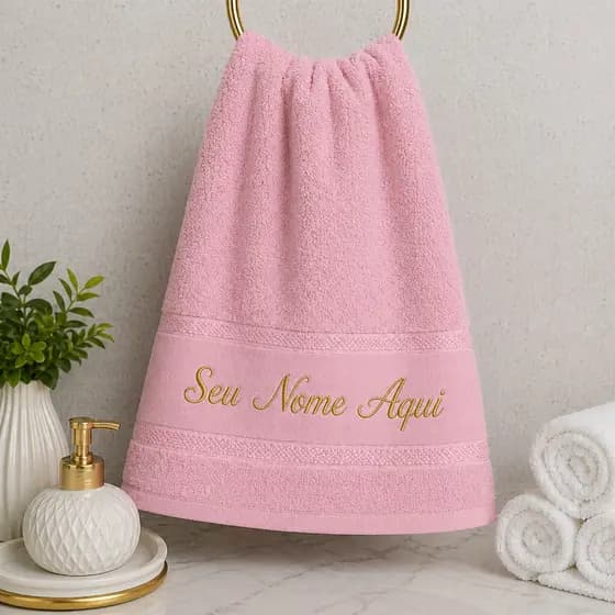 Toalha Lavabo Personalizada Com Nome Bordado Toalhinha de Boca Infantil Bebê 30x45 Lembrancinha