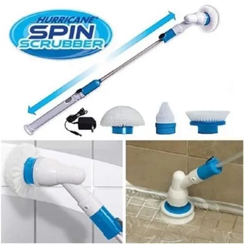 Espanador Elétrico Spin Duster Escova De Limpeza Ajustável Doméstica Vassoura Elétrica - LUNALU