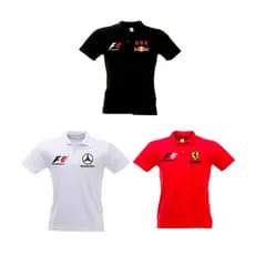 Camisa Polo Formula 1 Kit 3 Camisas Polo Todas Bordadas