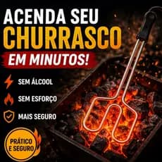 Acendedor Elétrico para Churrasqueira Acende Carvão Rápido Sem Esforço