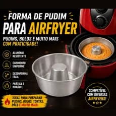 Forma De Pudim Para Airfryer Alumínio 16cm E 19cm