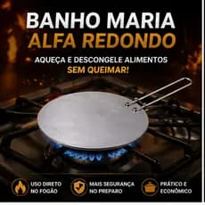 Forma Banho Maria Redonda Alumínio para Fogão Fácil de Usar