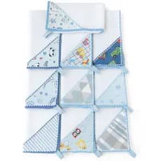 Kit 10 Fraldinhas De Boca Babete Para Bebê Com Porta Chupeta 100% Algodão Várias Estampas