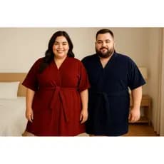 Roupão Atoalhado de Banho Extra Macio  Promoção Plus Size XXG Unissex
