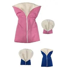 Saco de Dormir Bebê Sherpa Felpudo  Quentinho com Zípere Elástico em Tecido Algodão  Antialérgico Para Meninas e Meninos