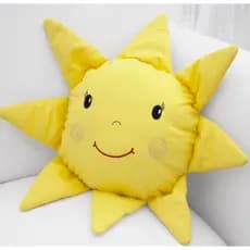 Almofada Decorativa  de Sol Para Quarto Infantil 100% Algodão