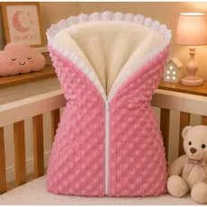 Saco de Dormir Para Bebe Sherpa Pipoquinha Quentinho Macio para Menino e Menina