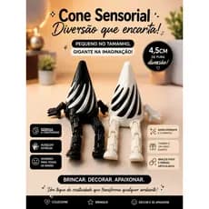 CONE SENSORIAL COM BRAÇOS FIXOS e PERNAS ARTICULADAS - 3D