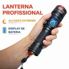 Lanterna Led Foco Ajustável Corpo Alumínio Mega Nigth Premium Led Recarregável Pesca Trilha Top