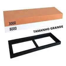 Pedra Afiar Amolar Dupla Face Granulacao 3000 8000 Faca Kit King Afiador de Facas Churrasco Amolador
