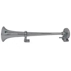 Buzina Ar C/ Compressor 12v Metal Cromada Maritima Caminhao