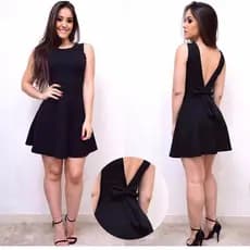 Vestido Feminino Princesa Rodado Godê Peplum Casual Com Laço
