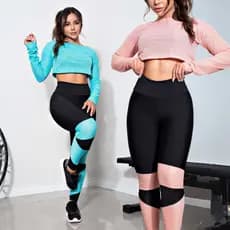 Conjunto Calça Legging E Cropped Top Dry Não Fica Transparente Moda Fitness
