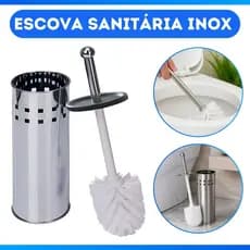 Escova Sanitaria De Limpar Vaso Sanitário Privada Banheiro Aço Inox - ENVIO RÁPIDO
