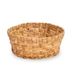 Cesta Decorativa de Palha Cachepot de Taboa Artesanal G 29x29x10