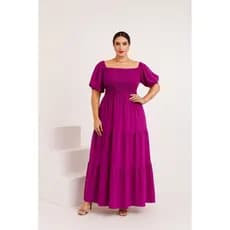 Vestido Feminino Longo Plus Size Evangélico Gestante Blogueira