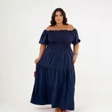 Vestido Plus Size Longo Lastex – Congresso GG G1 G2 G3 G4 Gestante