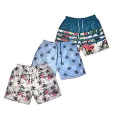 Kit 3 Bermudas Masculina Mauricinho Praia Estampada Verão Surf