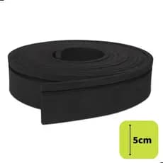 Molduras Autocolante Flexível EVA 5cm 10 Mts - 5c1-Preto