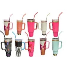 Copo Garrafa Térmica Boneca 1200ml Inox Com Tampa e Canudo de Metal