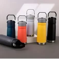 Squeeze Garrafa 650 ml Aço Inox Térmica com Canudo qualidade