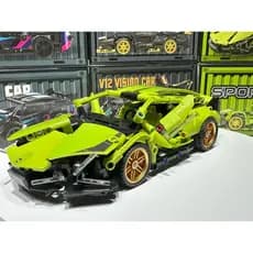 Carrinho de Corrida lamborghini Contêiner Brinquedo de Montar com +300 Peças