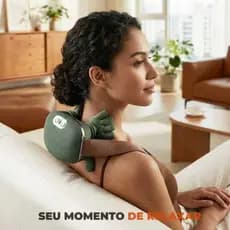Massegeador de Pescoço 8 Pontos Aquecimento Relaxamento Tensão Ombro Mãos Massagem Alívio BOM