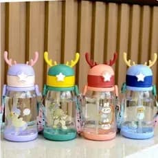 600ml Garrafa De Água  Infantil Alce Portátil Criança Garrafinha