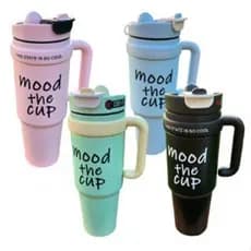 copo termico mood com canudo  900ml Caneca isolada de aço inoxidável 316 Garrafa de água fria