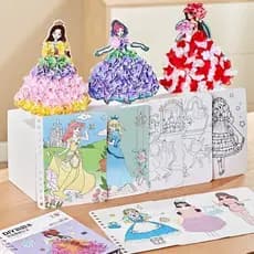 Desenhe Vestidos Mágicos com o Caderno Criativo de Princesas e Explore Sua Imaginação