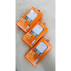 CARREGADOR RÁPIDO 3.1A (V8, TIPO C E IPHONE) KAIDI TRIPLO USB