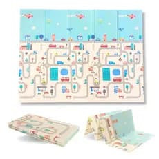 Tapete Infantil de Atividades Dupla Face Cidade Pista Tatame Térmico Emborrachado 180 x 120 x 1CM