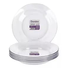 Conjunto de pratos ou Avulso Pratos Duralex Astral Fundo Transparente - Resistente Vidro Nadir