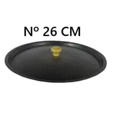 Tampa preta n. 26 Tampa Avulsa Alumínio Leve Craqueado Preto 26 cm serve tacho, caldeirão caçarolas, casa e cozinha