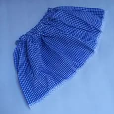 Saia junina xadrez Azul ofertas Especial 30cm