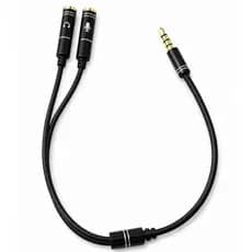 Kit 2 Adaptador P2/P3 Fone E Microfone Xbox One PS4 /PS5 Notebook Celular