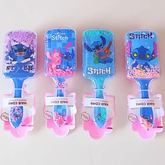 Pente Stitch Hello Kitty Confortável Escova Massagem Modelagem Do Couro Cabeludo