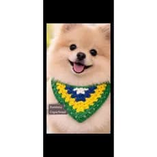 BANDANA pet Brasil crochê feito a mão 'hadmade'