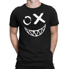 Camiseta Smile Sorriso Grunge 100% Algodão Unissex T-Shirt Estampada Streetwear Masculino Feminino