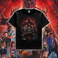 Camiseta Stranger Eleven Max Mike Dustin Lucas Will Vecna Things 5 [unissex]