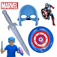 Espada C/ Escudo + Mascara Brinquedo Infantil America Heroi