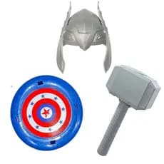 Espada Martelo Thor Brinquedo Infantil + Escudo Viking