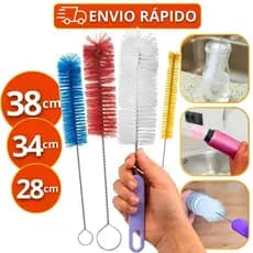 Escovas Para Lavar Garrafas Mamadeira Escova Garrafa Tamanhos 28cm 34cm 38 Cm