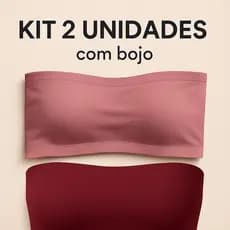KIT 2 Top Fitness Feminino Cropped Faixa Sutiã Tomara Que Caia  COM BOJO